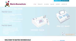 Desktop Screenshot of matrixbiomedicals.com